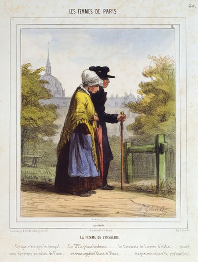 The Woman of the Invalides, fra The Women of Paris, 1841-42 av Alfred Andre Geniole