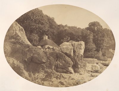Babbacombe, fra stranden, 1857. av Alfred Batson