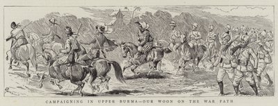 Kampanjer i Øvre Burma, vår Woon on the War Path av Alfred Chantrey Corbould