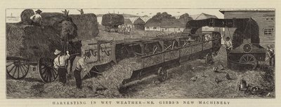Høsting i vått vær, Mr Gibbs nye maskineri av Alfred Chantrey Corbould