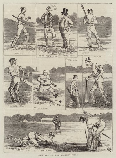 Cricket-feltets humor av Alfred Chantrey Corbould