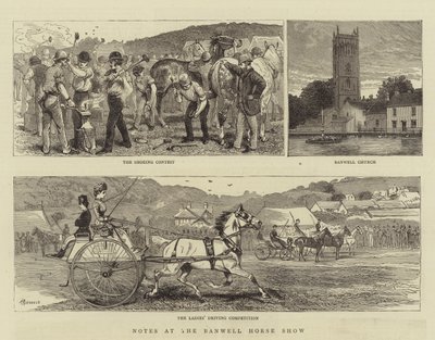 Notater på Banwell Horse Show av Alfred Chantrey Corbould