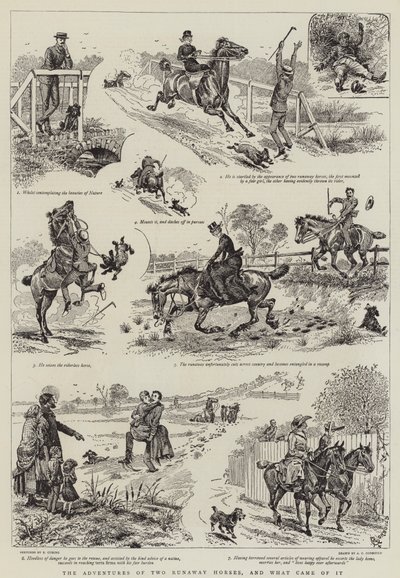 The Adventures of Two Runaway Horses, og hva som kom ut av det av Alfred Chantrey Corbould