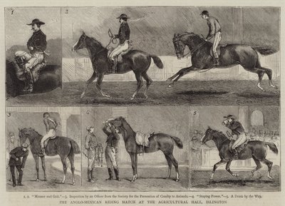 Den anglo-meksikanske ridekampen i Agricultural Hall, Islington av Alfred Chantrey Corbould