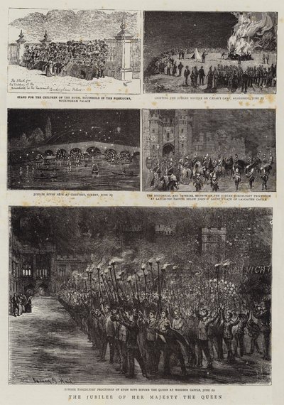 Hennes Majestet Dronningens jubileum av Alfred Chantrey Corbould