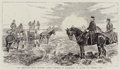Mountain Mule Battery, nylig dannet på Aldershot, i aksjon på Caesar