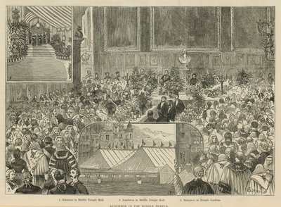 The Royal Courts of Justice: Luncheon in the Middle Temple av Alfred Chantrey Corbould