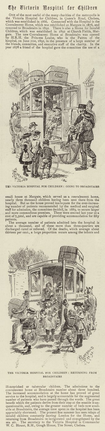 Victoria sykehus for barn av Alfred Chantrey Corbould