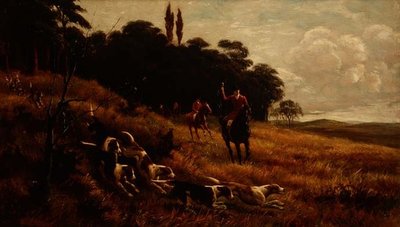 Full Cry (olje på lerret) av Alfred Charles Havell