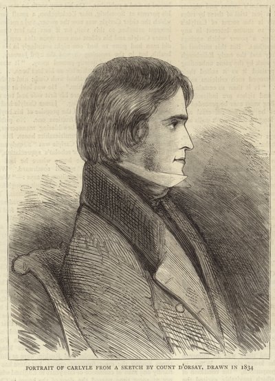 Portrett av Thomas Carlyle av Alfred Comte d