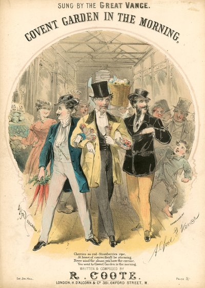 Musikalsk partitur: Covent Garden in the Morning av Alfred Concanen