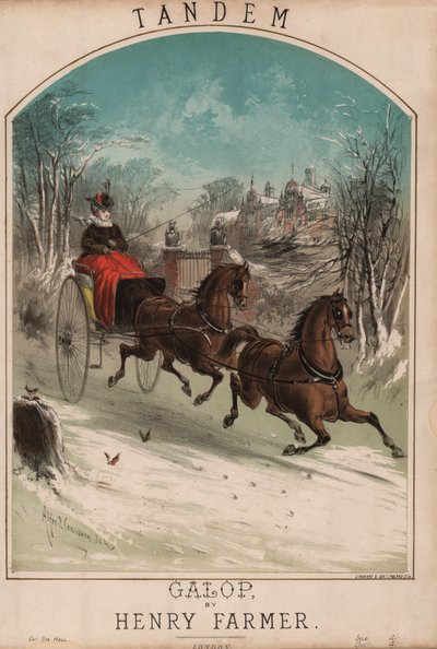 Tandem (farge litho) av Alfred Concanen