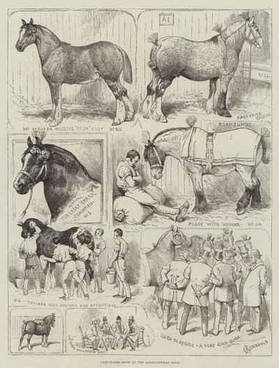 Cart-Horse Show på Landbrukshallen av Alfred Courbould