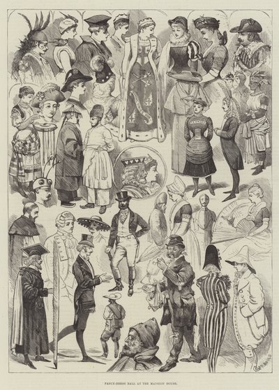 Fancy-Dress Ball på Mansion House av Alfred Courbould