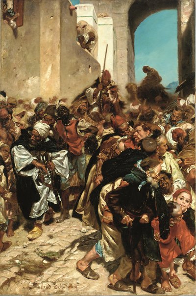 Marokkanske fanger (olje på lerret) av Alfred Dehodencq