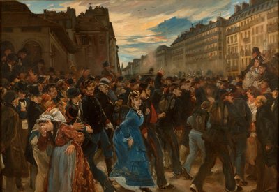 Garde-mobilens avgang i juli 1870, ca 1879. av Alfred Dehodencq