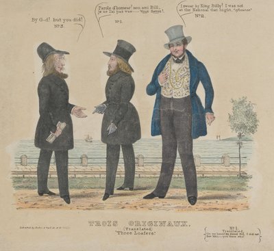 Tre Loafers Tre originaler, 1836-41. av Alfred E. Baker