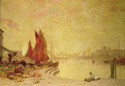 En venetiansk kai av Alfred East