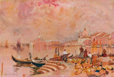 Evening Glow, Venezia, c1895 av Alfred East
