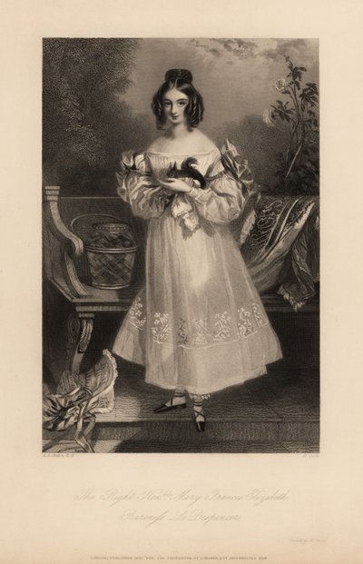 Mary Frances Elizabeth Stapleton av Alfred-Edward (after) Chalon