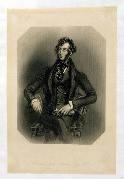 Edward Lytton Bulwer (1803-73), gravert av H. Cook av Alfred Edward Chalon