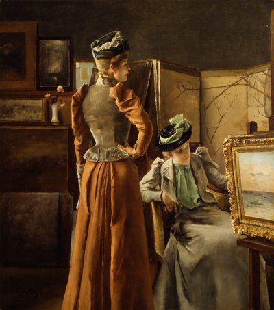 Besøk i studio av Alfred Emile Stevens