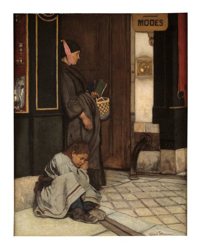 Tigging tolerert (olje på lerret) av Alfred Emile Stevens