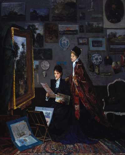I studioet av Alfred Emile Stevens