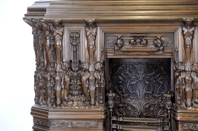 Detalj av Sam Wilson Chimneypiece, ca. 1908-14 (bronse) av Alfred Gilbert