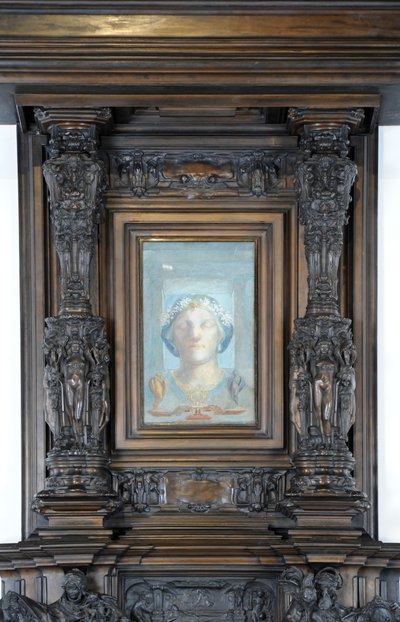 Detalj av Sam Wilson Chimneypiece, ca. 1908-14 (bronse) av Alfred Gilbert