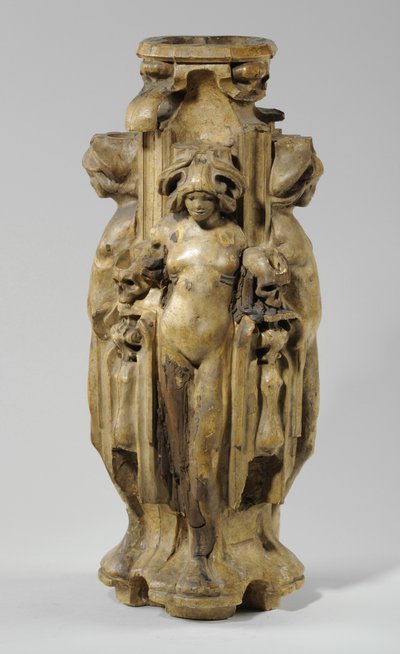En av 9 maquetter for Sam Wilson Chimneypiece, ca. 1908-14 (gips og skjellakk) (se også 876009-10) av Alfred Gilbert