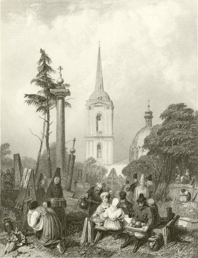 Kirkegården til Smolensko-kirken av Alfred Gomersal Vickers