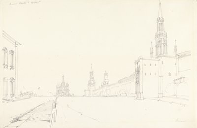Moskva, 1827 (grafitt på papir) av Alfred Gomersal Vickers