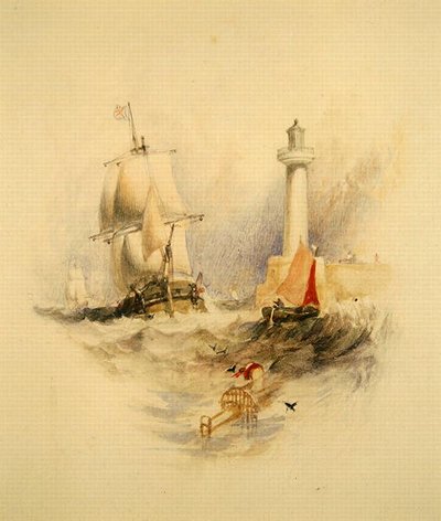 Ramsgate Harbor (akvarell) av Alfred Gomersal Vickers