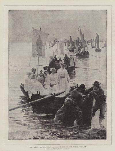 Benådningen i Concarneau, Bretagne, Sisterhood of St Anne de Fouesnant av Alfred Guillou