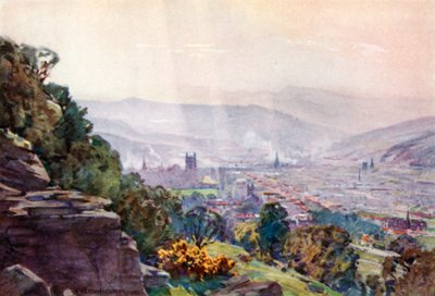 Bath, fra Hampton Rocks (farge litho) av Alfred Heaton Cooper