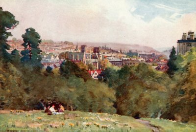 Bristol, fra Clifton Observatory (farge litho) av Alfred Heaton Cooper