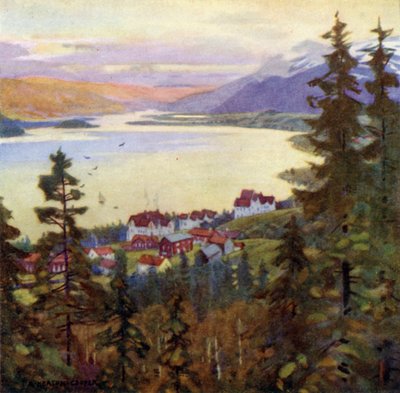 Lake og landsbyen Are av Alfred Heaton Cooper