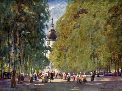 Leksand kirke av Alfred Heaton Cooper