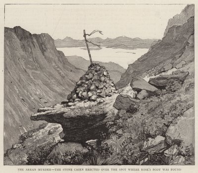 Arran-mordet, steinvarden reist over stedet der Roses kropp ble funnet av Alfred Heaton Cooper