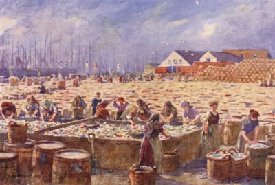 Yarmouth, Norfolk, Sildehøsten av Alfred Heaton Cooper