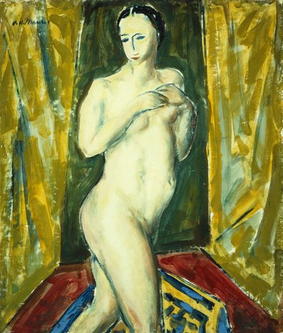 Stående naken, ca. 1927-28 (gouache om bord) av Alfred Henry Maurer