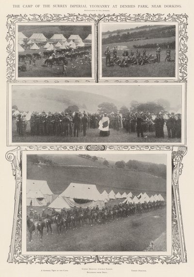 The Camp of the Surrey Imperial Yeomanry i Denbies Park, nær Dorking av Alfred Hugh Fisher
