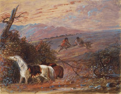 Approaching Buffalo, ca. 1858 (akvarell og gouache på papir) av Alfred Jacob Miller