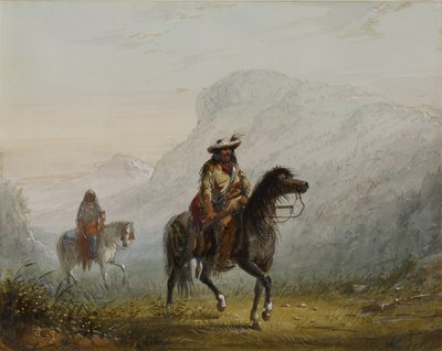 «Bourgeois» W---r og hans squaw av Alfred Jacob Miller