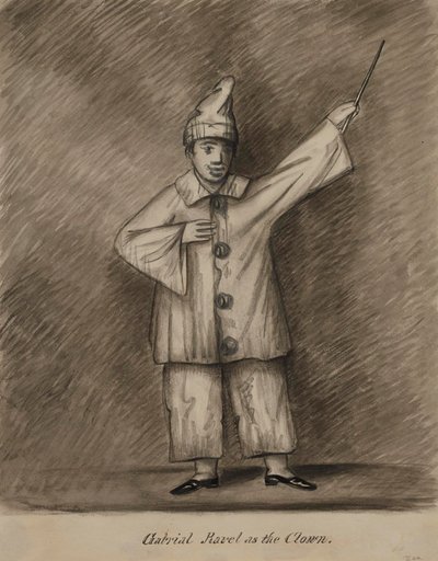 Gabriel Ravel som klovn av Alfred Jacob Miller