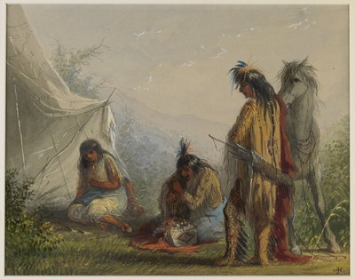 Indiansk kurtise av Alfred Jacob Miller