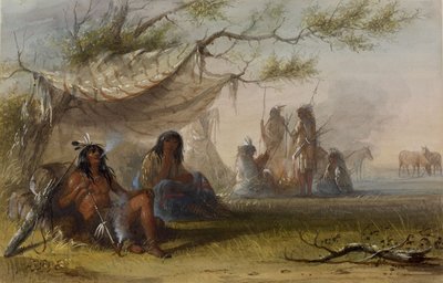 Indianerleir av Alfred Jacob Miller
