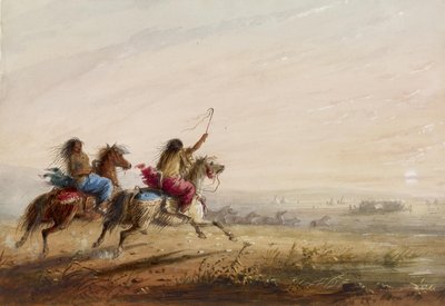 Indianske jenter: kappløp av Alfred Jacob Miller