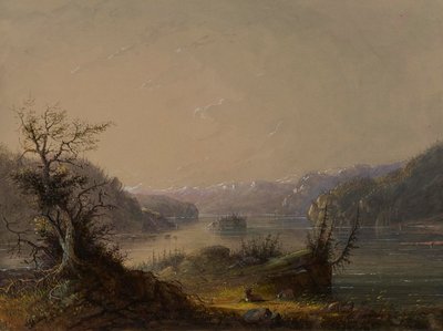 Innsjøscene av Alfred Jacob Miller